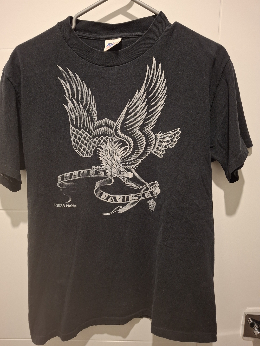 Harley-Davidson Black T-Shirt with Silver Eagle Graphic